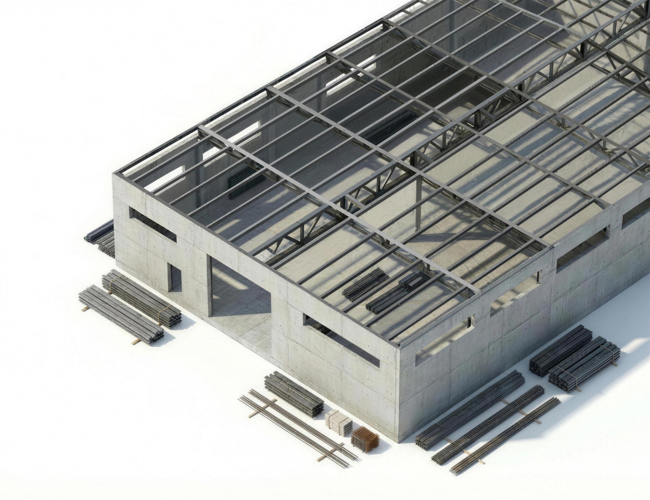 Building without roof covering