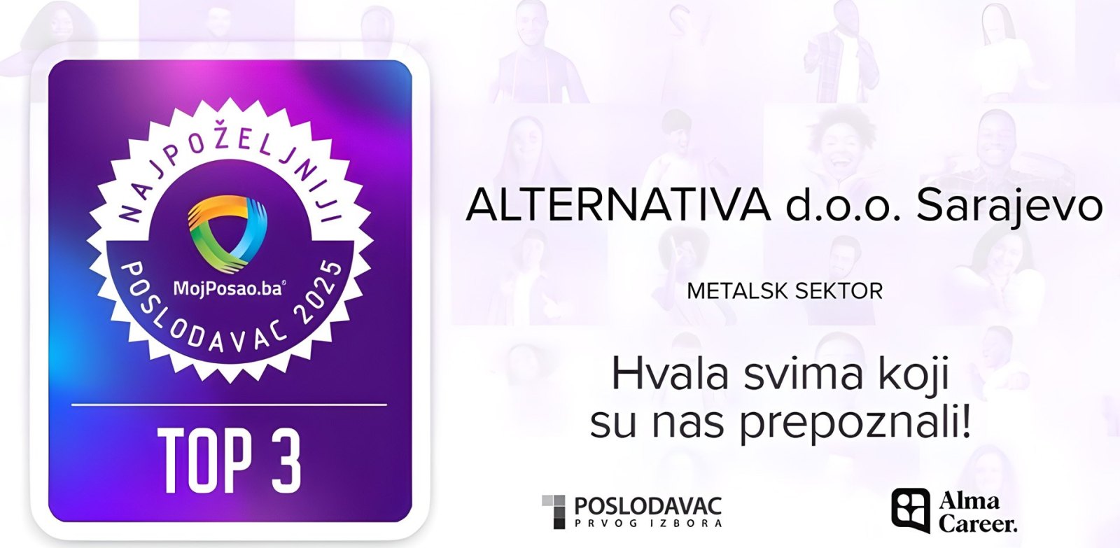 Alternativa najpoželjniji poslodavac – TOP 3 u metalskom sektoru BiH