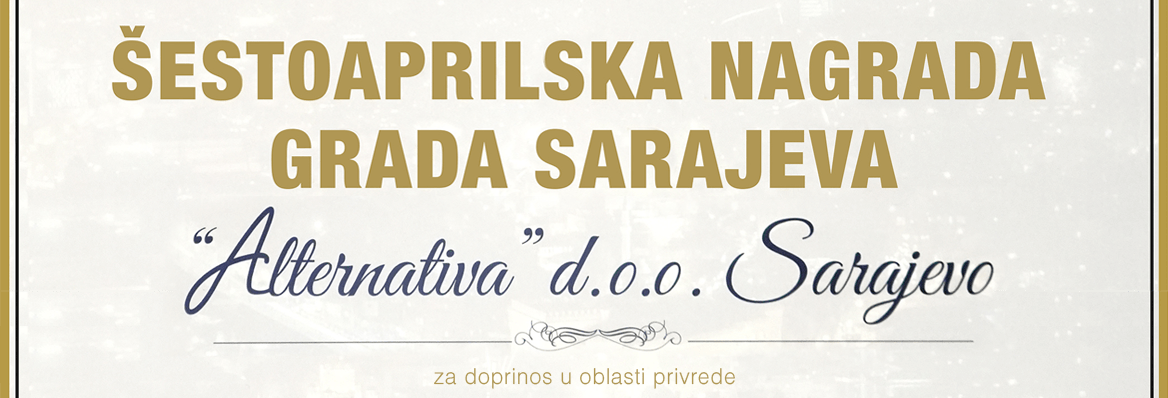 Šestoaprilska nagrada Grada Sarajeva u 2022. godini dodijeljena Alternativi